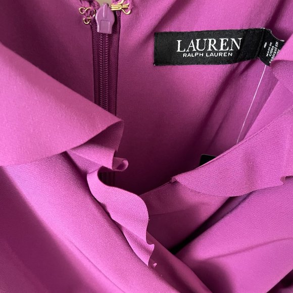 NEW Lauren Ralph Lauren Purple Dress Size 8 - Picture 5 of 8